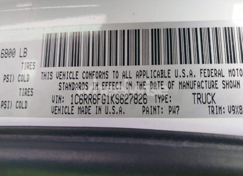 Photo 9 of 2019 Ram 1500 CLASSIC TRADESMAN 4X2 6'4 BOX (VIN 1C6RR6FG1KS627826)