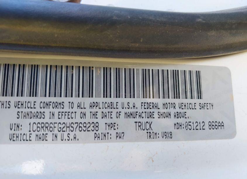 Photo 9 of 2017 Ram 1500 TRADESMAN 4X2 6'4 BOX (VIN 1C6RR6FG2HS769238)