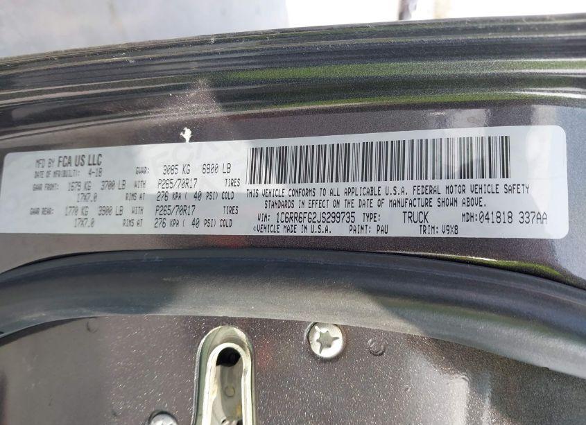 Photo 9 of 2018 Ram 1500 TRADESMAN QUAD CAB 4X2 6'4 BOX (VIN 1C6RR6FG2JS299735)