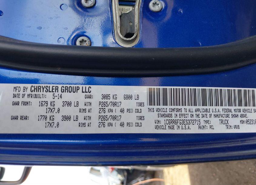 Photo 9 of 2014 Ram 1500 TRADESMAN (VIN 1C6RR6FG3ES372715)