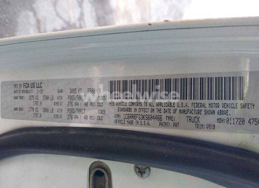 Photo 9 of 2019 Ram 1500 CLASSIC TRADESMAN 4X2 6'4 BOX (VIN 1C6RR6FG3KS604466)