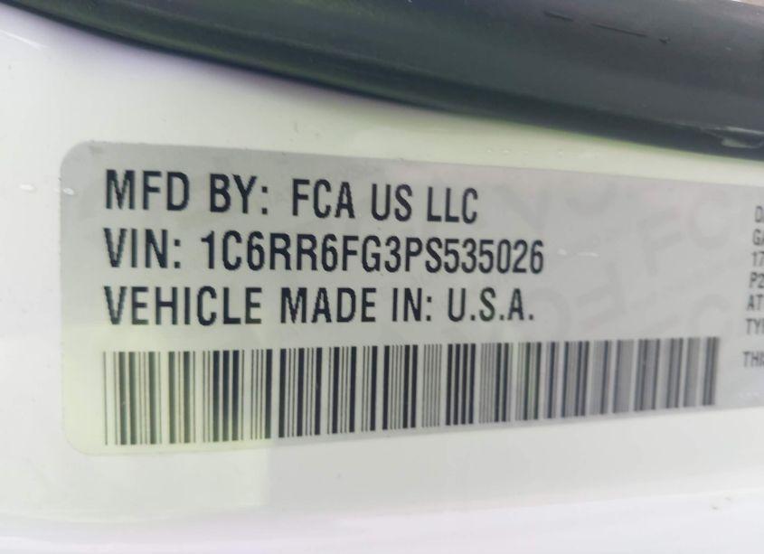 Photo 9 of 2023 Ram 1500 CLASSIC TRADESMAN 4X2 6'4 BOX (VIN 1C6RR6FG3PS535026)