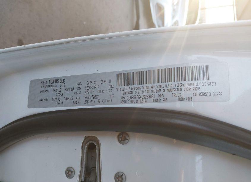 Photo 9 of 2018 Ram 1500 TRADESMAN 4X2 6'4 BOX (VIN 1C6RR6FG4JS263061)