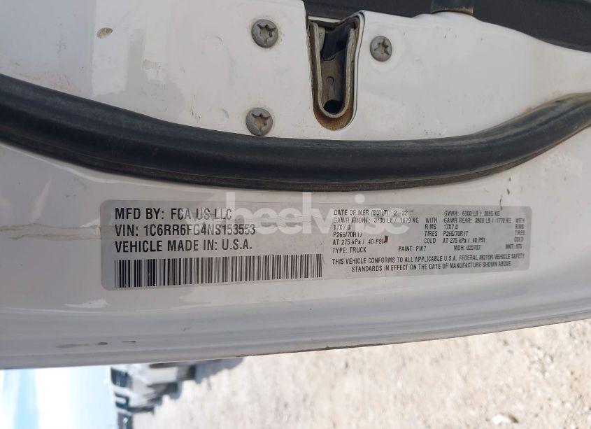 Photo 9 of 2022 Ram 1500 CLASSIC TRADESMAN 4X2 6'4 BOX (VIN 1C6RR6FG4NS153553)