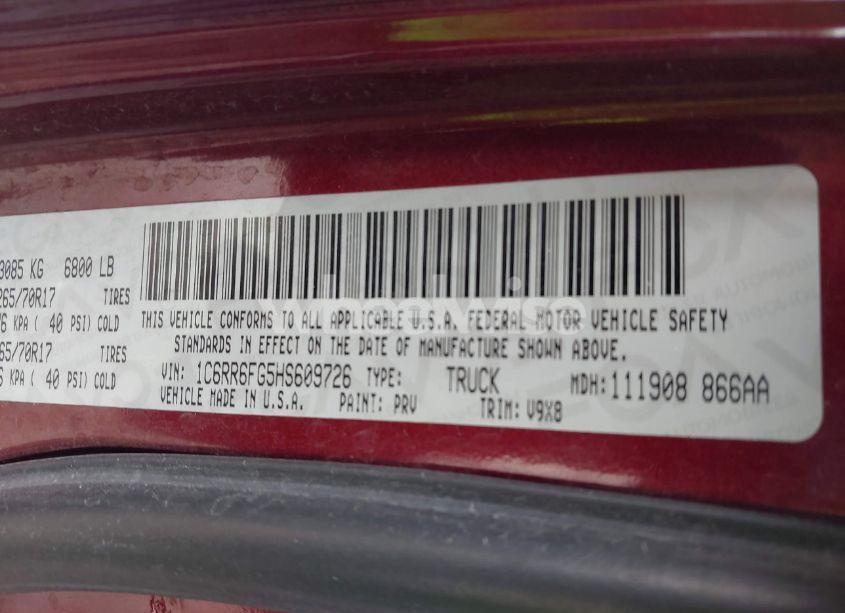 Photo 9 of 2017 Ram 1500 EXPRESS 4X2 6'4 BOX (VIN 1C6RR6FG5HS609726)