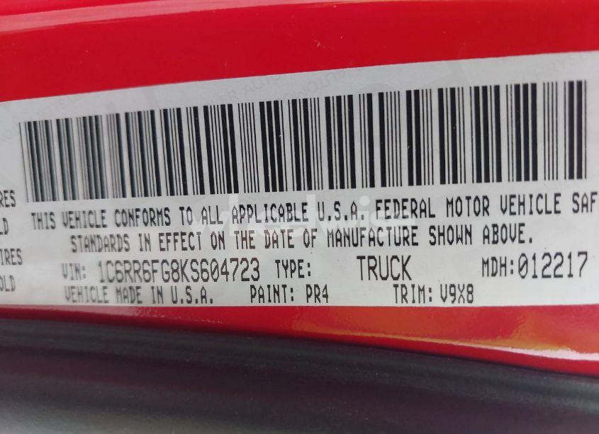 Photo 9 of 2019 Ram 1500 CLASSIC TRADESMAN 4X2 6'4 BOX (VIN 1C6RR6FG8KS604723)