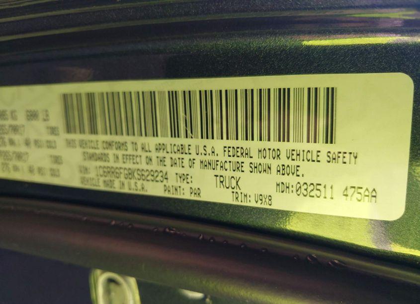 Photo 9 of 2019 Ram 1500 CLASSIC TRADESMAN 4X2 6'4 BOX (VIN 1C6RR6FG8KS629234)