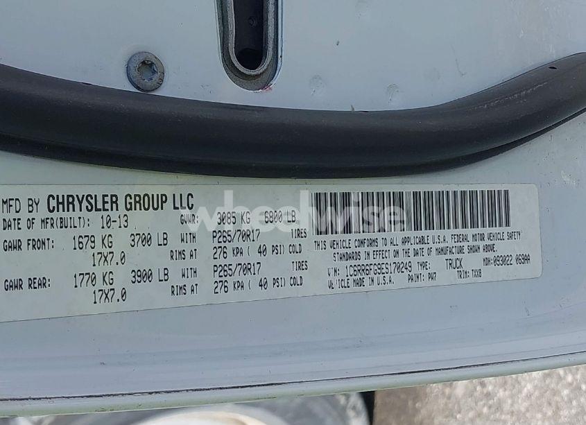 Photo 9 of 2014 Ram 1500 TRADESMAN (VIN 1C6RR6FG9ES170249)