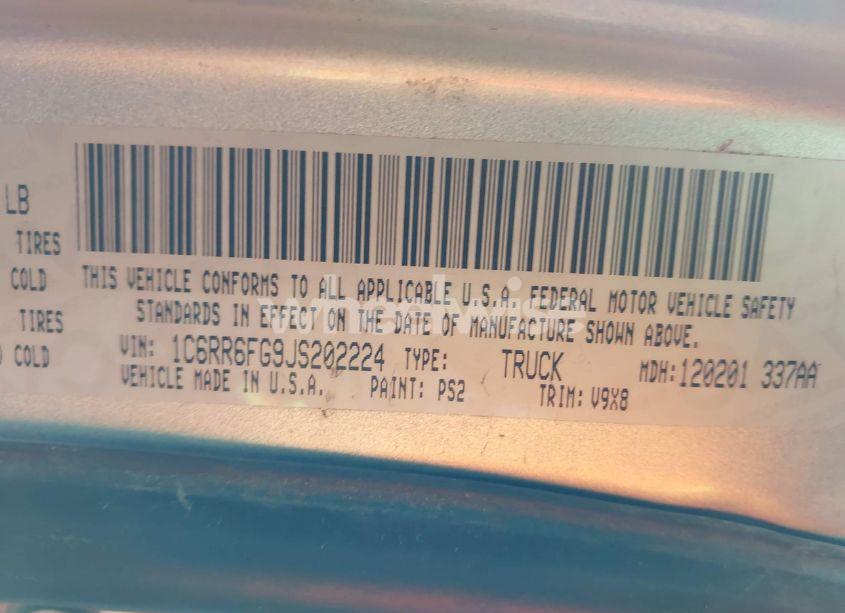 Photo 9 of 2018 Ram 1500 TRADESMAN 4X2 6'4 BOX (VIN 1C6RR6FG9JS202224)