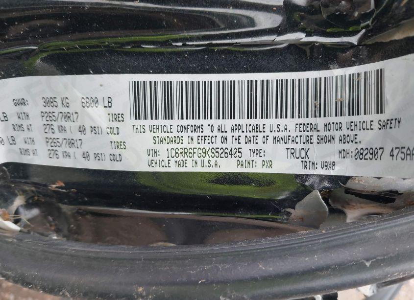 Photo 9 of 2019 Ram 1500 CLASSIC TRADESMAN 4X2 6'4 BOX (VIN 1C6RR6FG9KS526405)