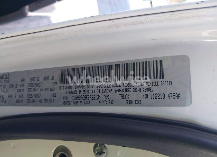 Photo 9 of 2019 Ram 1500 CLASSIC TRADESMAN 4X2 6'4 BOX (VIN 1C6RR6FG9KS733134)