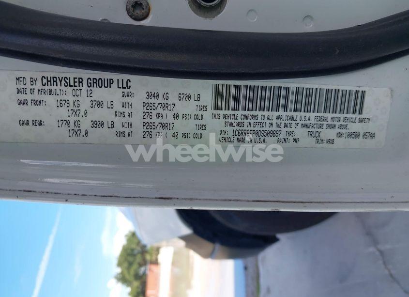 Photo 9 of 2013 Ram 1500 TRADESMAN (VIN 1C6RR6FP0DS509897)