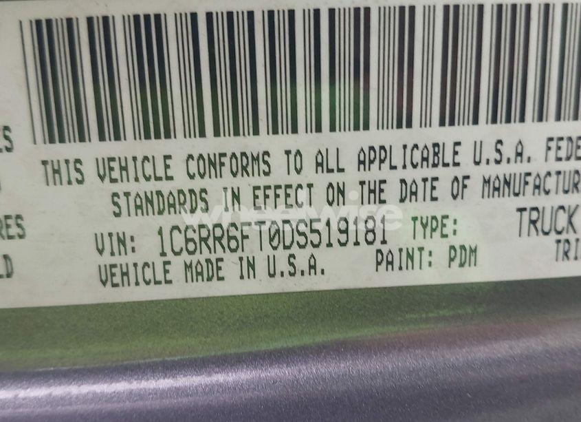 Photo 9 of 2013 Ram 1500 EXPRESS (VIN 1C6RR6FT0DS519181)