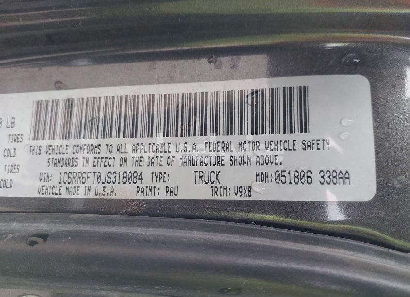 Photo 9 of 2018 Ram 1500 TRADESMAN 4X2 6'4 BOX (VIN 1C6RR6FT0JS318084)