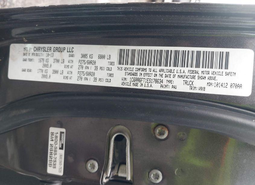 Photo 9 of 2014 Ram 1500 EXPRESS (VIN 1C6RR6FT1ES178634)