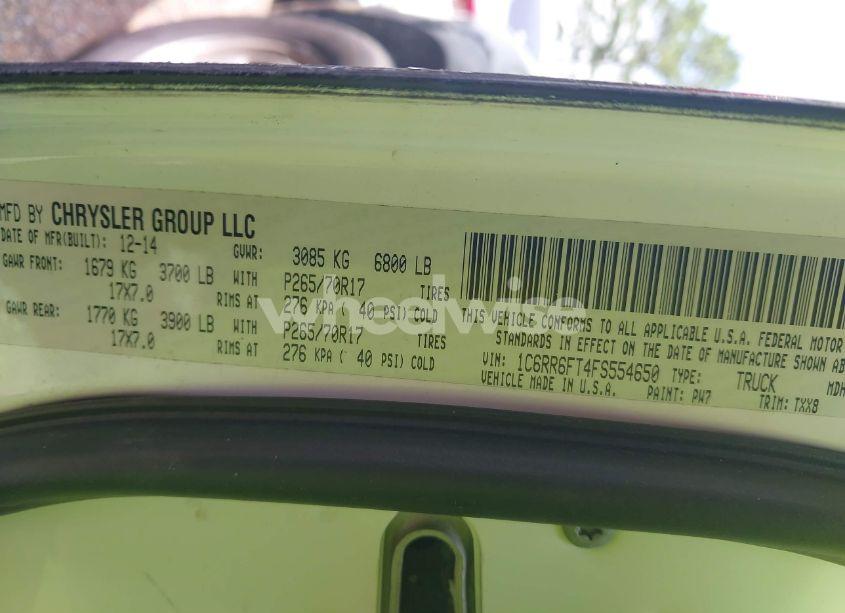 Photo 9 of 2015 Ram 1500 TRADESMAN (VIN 1C6RR6FT4FS554650)