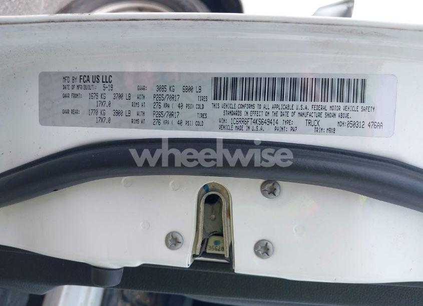 Photo 9 of 2019 Ram 1500 CLASSIC TRADESMAN QUAD CAB 4X2 6'4 BOX (VIN 1C6RR6FT4KS649414)