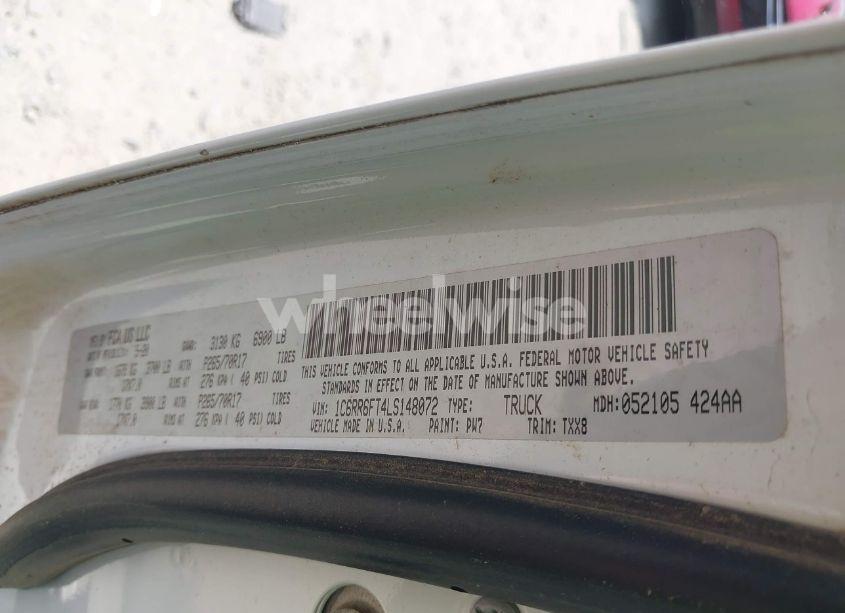 Photo 9 of 2020 Ram 1500 CLASSIC TRADESMAN 4X2 6'4 BOX (VIN 1C6RR6FT4LS148072)