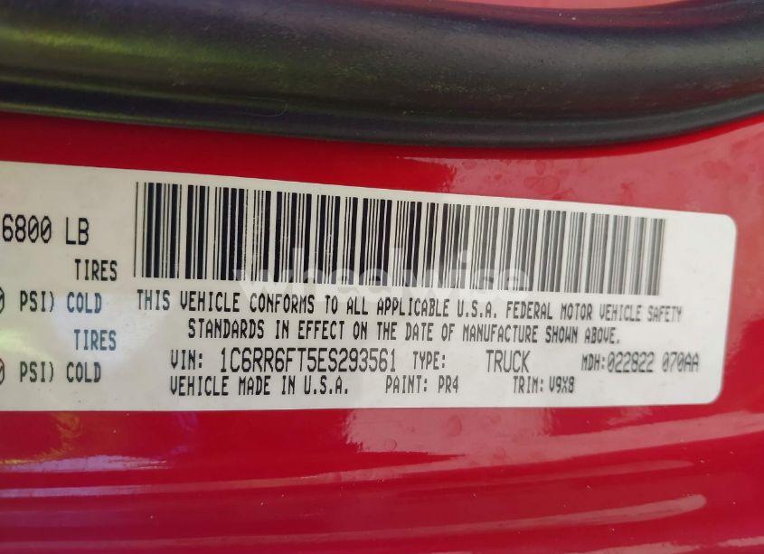Photo 9 of 2014 Ram 1500 TRADESMAN (VIN 1C6RR6FT5ES293561)