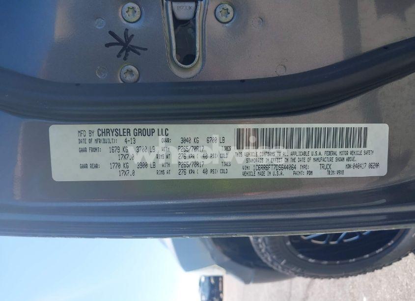 Photo 9 of 2013 Ram 1500 TRADESMAN (VIN 1C6RR6FT7DS644064)