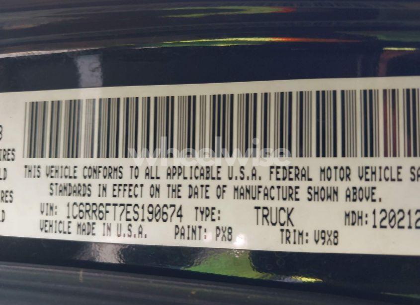 Photo 9 of 2014 Ram 1500 ST (VIN 1C6RR6FT7ES190674)