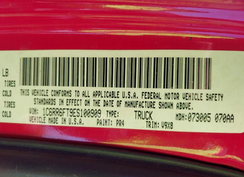 Photo 9 of 2014 Ram 1500 EXPRESS (VIN 1C6RR6FT9ES100909)