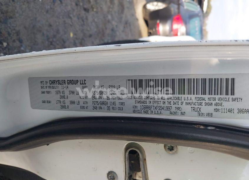 Photo 9 of 2015 Ram 1500 EXPRESS (VIN 1C6RR6FTXFS541997)