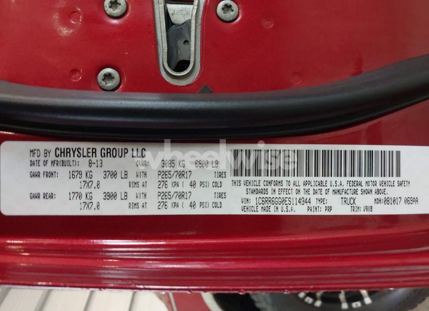 Photo 9 of 2014 Ram 1500 SLT (VIN 1C6RR6GG0ES114344)