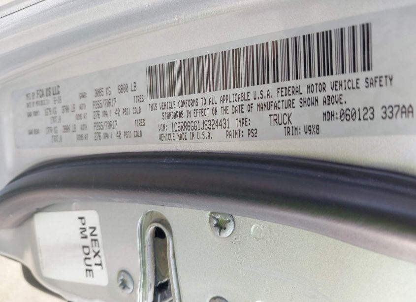 Photo 9 of 2018 Ram 1500 SLT 4X2 6'4 BOX (VIN 1C6RR6GG1JS324431)