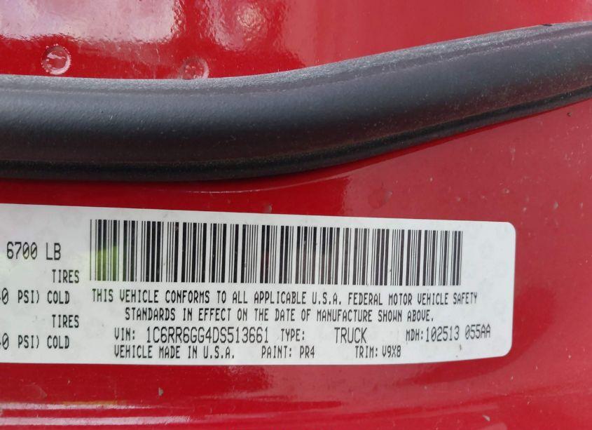 Photo 9 of 2013 Ram 1500 SLT (VIN 1C6RR6GG4DS513661)