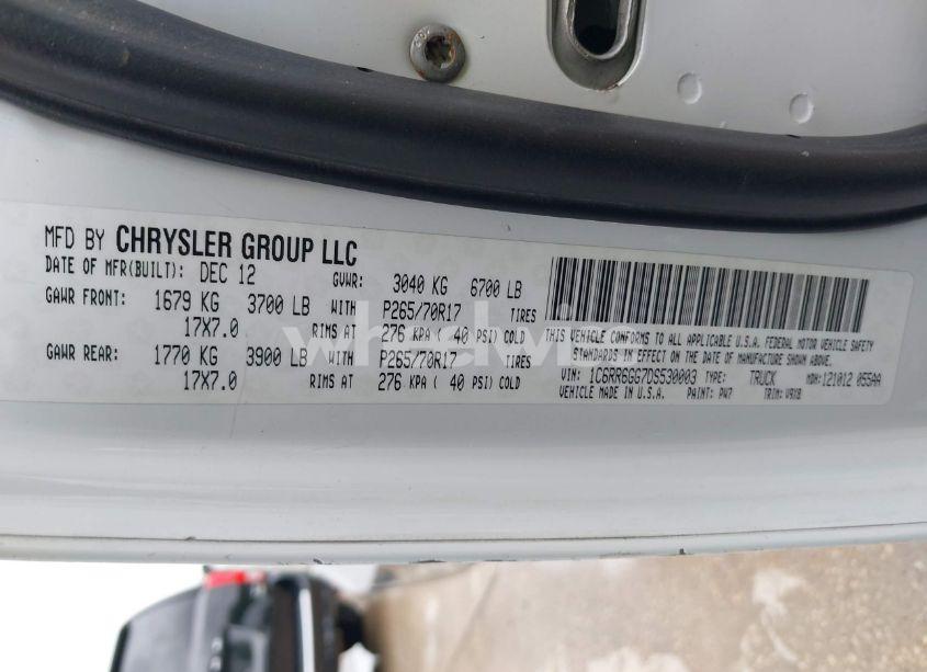 Photo 9 of 2013 Ram 1500 SLT (VIN 1C6RR6GG7DS530003)