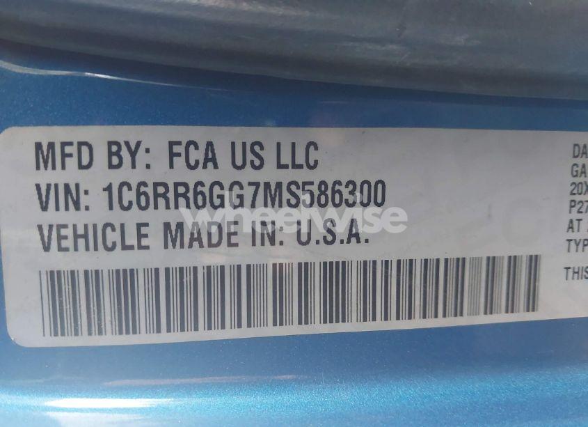 Photo 9 of 2021 Ram 1500 CLASSIC WARLOCK 4X2 6'4 BOX (VIN 1C6RR6GG7MS586300)