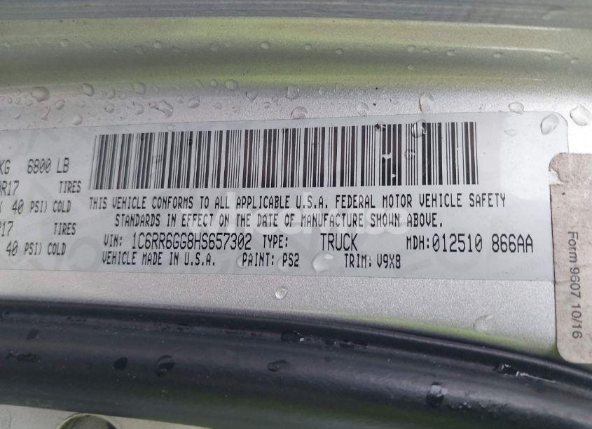 Photo 9 of 2017 Ram 1500 SLT 4X2 6'4 BOX (VIN 1C6RR6GG8HS657302)