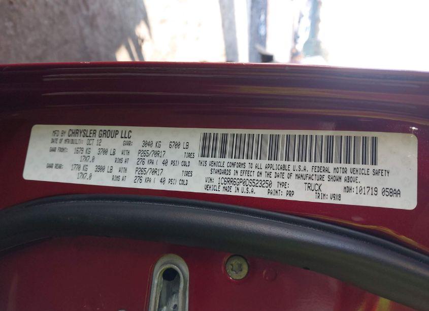 Photo 9 of 2013 Ram 1500 SLT (VIN 1C6RR6GP0DS523250)