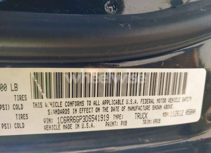 Photo 9 of 2013 Ram 1500 SLT (VIN 1C6RR6GP3DS541919)