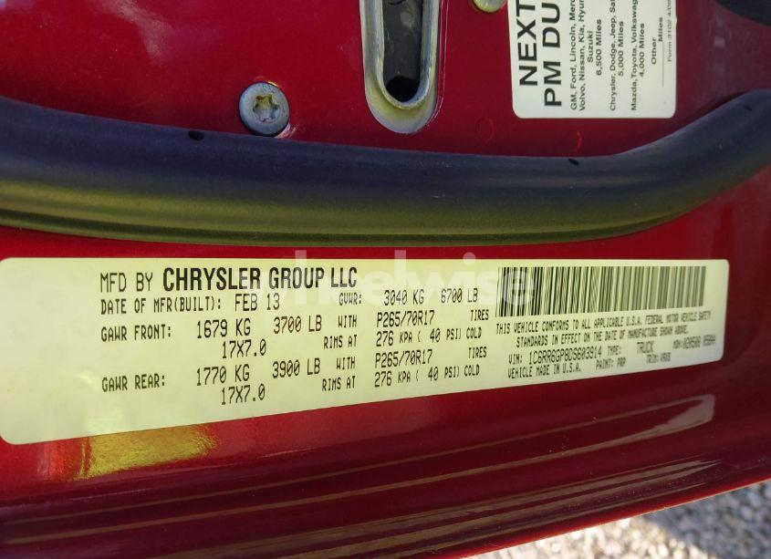 Photo 9 of 2013 Ram 1500 SLT (VIN 1C6RR6GP8DS603914)