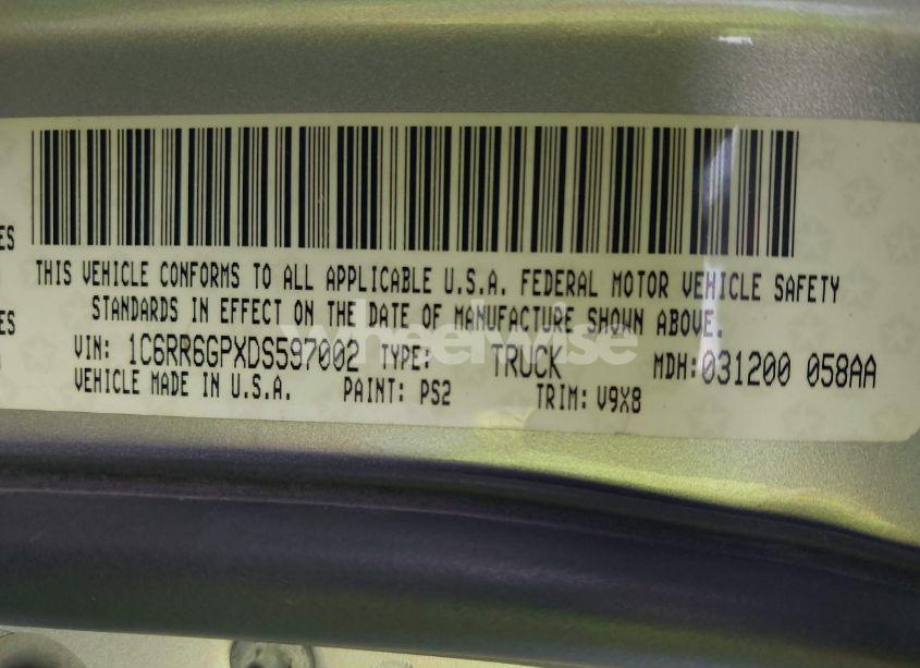 Photo 9 of 2013 Ram 1500 SLT (VIN 1C6RR6GPXDS597002)