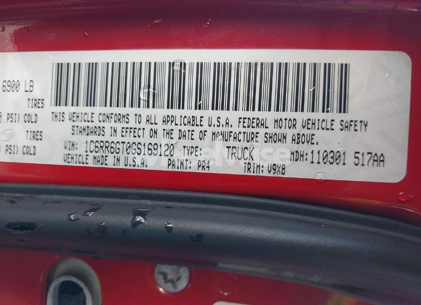 Photo 9 of 2016 Ram 1500 SLT (VIN 1C6RR6GT0GS169120)