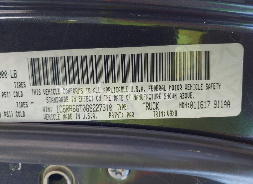 Photo 9 of 2016 Ram 1500 SLT (VIN 1C6RR6GT0GS227310)