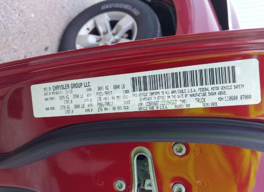 Photo 9 of 2014 Ram 1500 SLT (VIN 1C6RR6GT1ES184562)