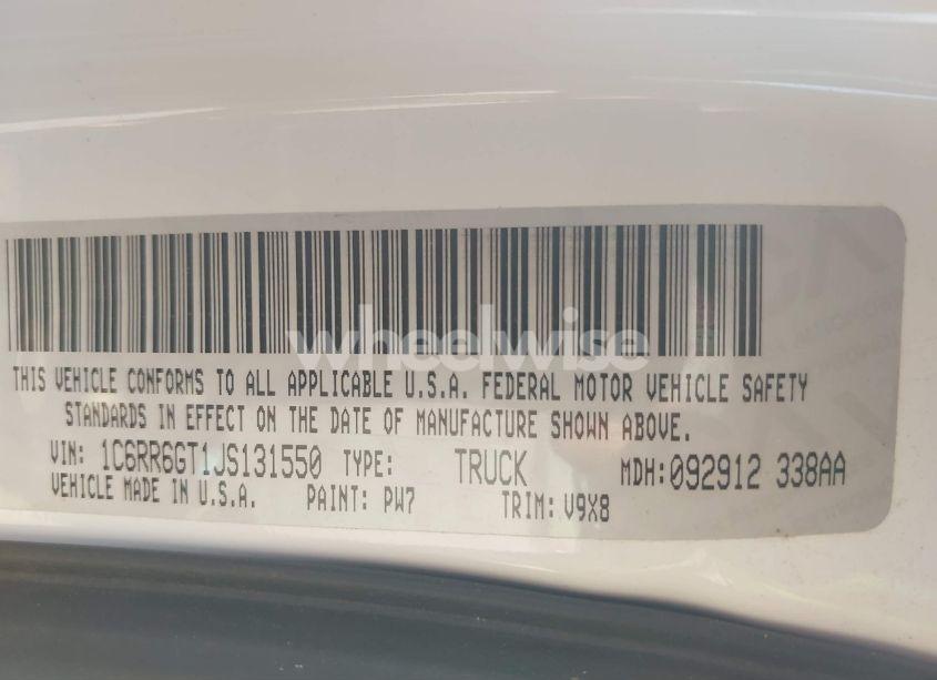 Photo 9 of 2018 Ram 1500 SLT QUAD CAB 4X2 6'4 BOX (VIN 1C6RR6GT1JS131550)