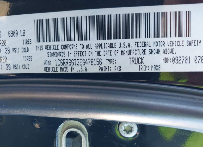 Photo 9 of 2014 Ram 1500 BIG HORN (VIN 1C6RR6GT3ES478156)