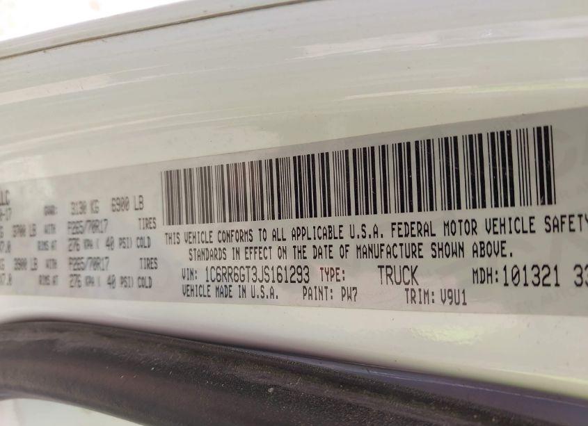 Photo 9 of 2018 Ram 1500 SLT 4X2 6'4 BOX (VIN 1C6RR6GT3JS161293)