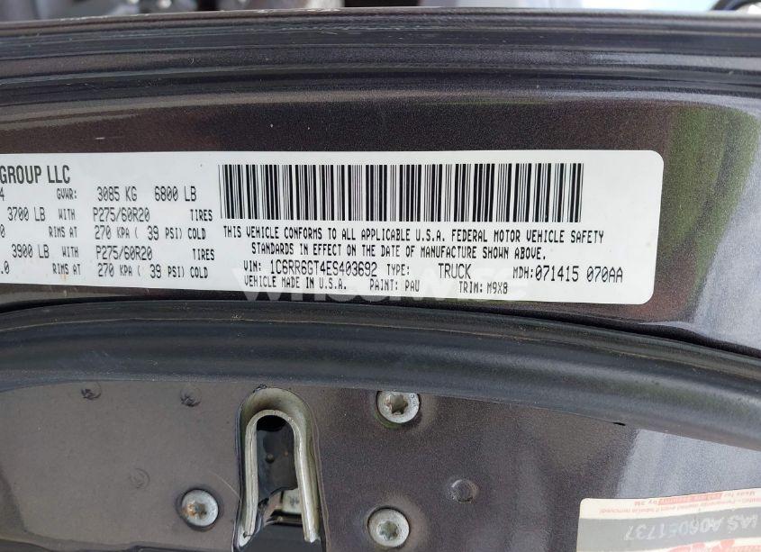 Photo 9 of 2014 Ram 1500 BIG HORN (VIN 1C6RR6GT4ES403692)