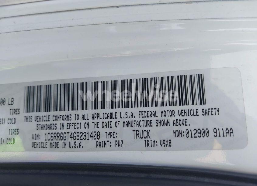 Photo 9 of 2016 Ram 1500 SLT (VIN 1C6RR6GT4GS231408)