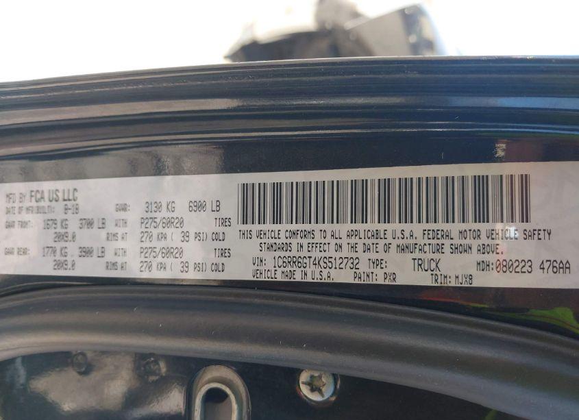 Photo 9 of 2019 Ram 1500 CLASSIC BIG HORN 4X2 6'4 BOX (VIN 1C6RR6GT4KS512732)