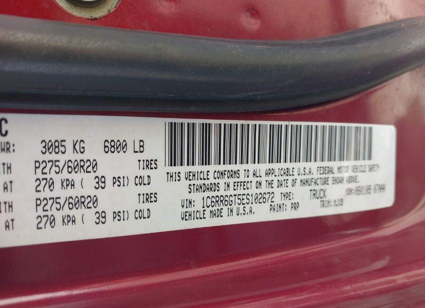 Photo 9 of 2014 Ram 1500 LONE STAR (VIN 1C6RR6GT5ES102672)