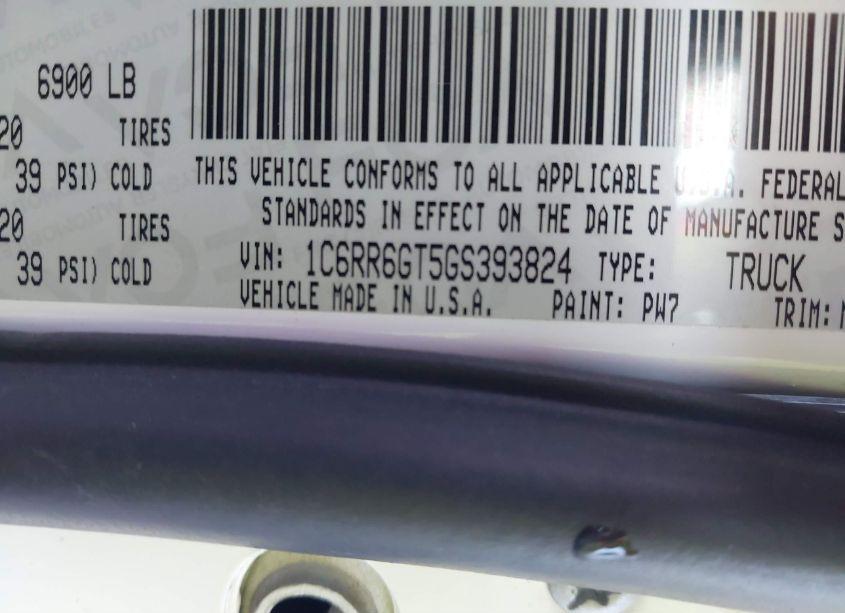 Photo 9 of 2016 Ram 1500 BIG HORN (VIN 1C6RR6GT5GS393824)