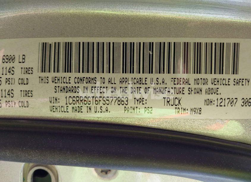 Photo 9 of 2015 Ram 1500 BIG HORN (VIN 1C6RR6GT6FS577863)