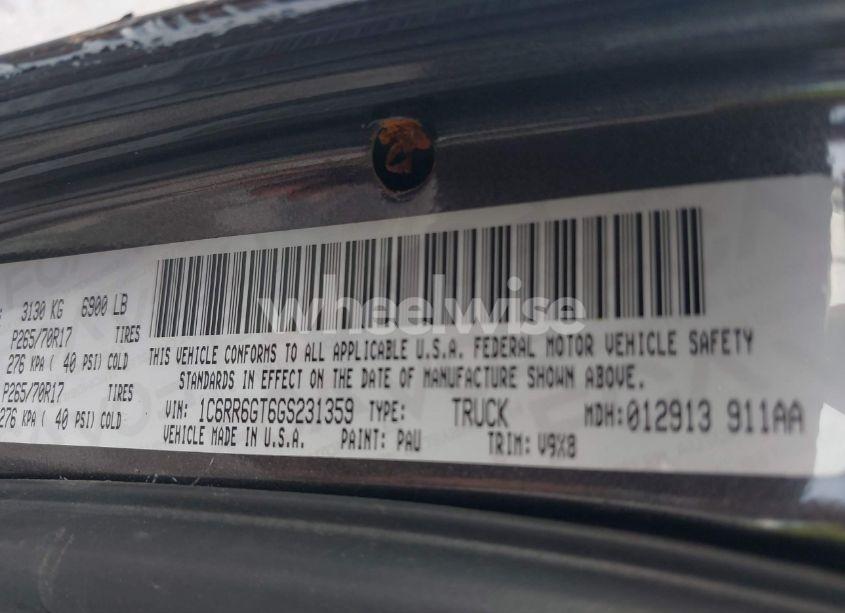 Photo 9 of 2016 Ram 1500 SLT (VIN 1C6RR6GT6GS231359)